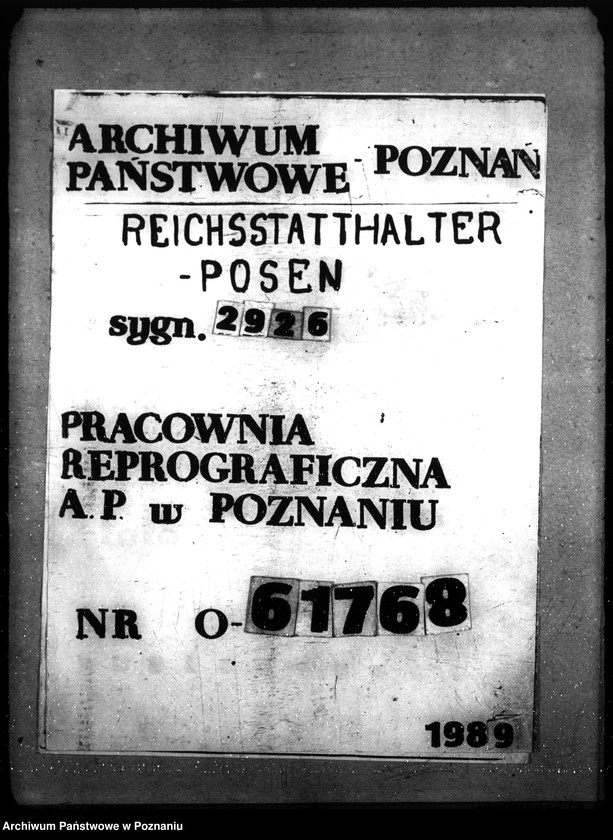 Obraz 11 z jednostki "Beschaffung von Einrichtungsgegenständen für die Dienststelle des Befehlshaber der Ordnungspolizei Posen"