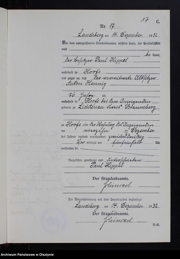 image.from.unit.number "Sterbe-Neben-Register Nr 1 - 17 [ Księga zgonów - wtóropis ]"