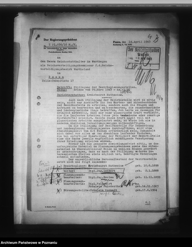 Obraz 8 z jednostki "Zlikwidowanie komórek organizacyjnych rejencji zajmujących się planowaniem"