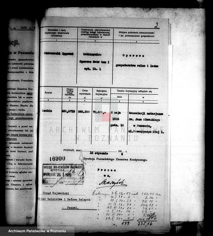 Obraz 6 z jednostki "Uregulowanie prawa własności rozparcelowanych gruntów z majątków Załachowo-Smęrzyn-Oporowo powiatu szubińskiego"