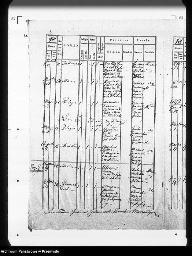 Obraz 12 z jednostki "[Kopie ksiąg metrykalnych parafii Manasterzec z filiami Mosty, Terszaków (dekanat Komarno)]"