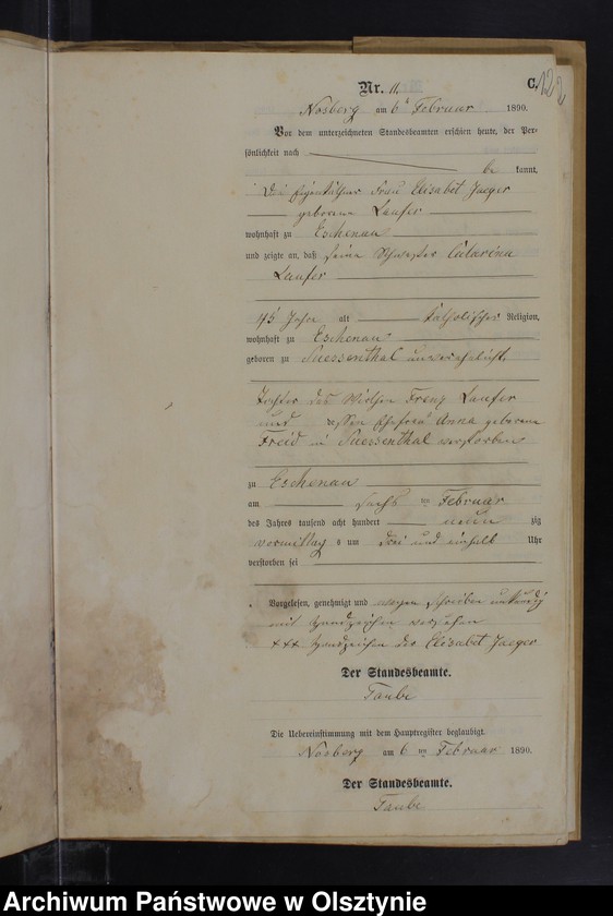 image.from.unit.number "Sterbe-Neben-Register Nr 1 - 44"
