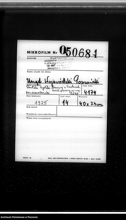 Obraz 2 z jednostki "Tartaki Spółki Lasowej w Smolarach pow. czarnkowski kocioł parowy nr woj. 2640"