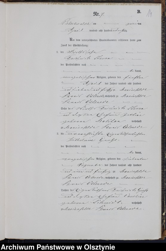 image.from.unit.number "Heiraths-Neben-Register Nr 1 - 28"