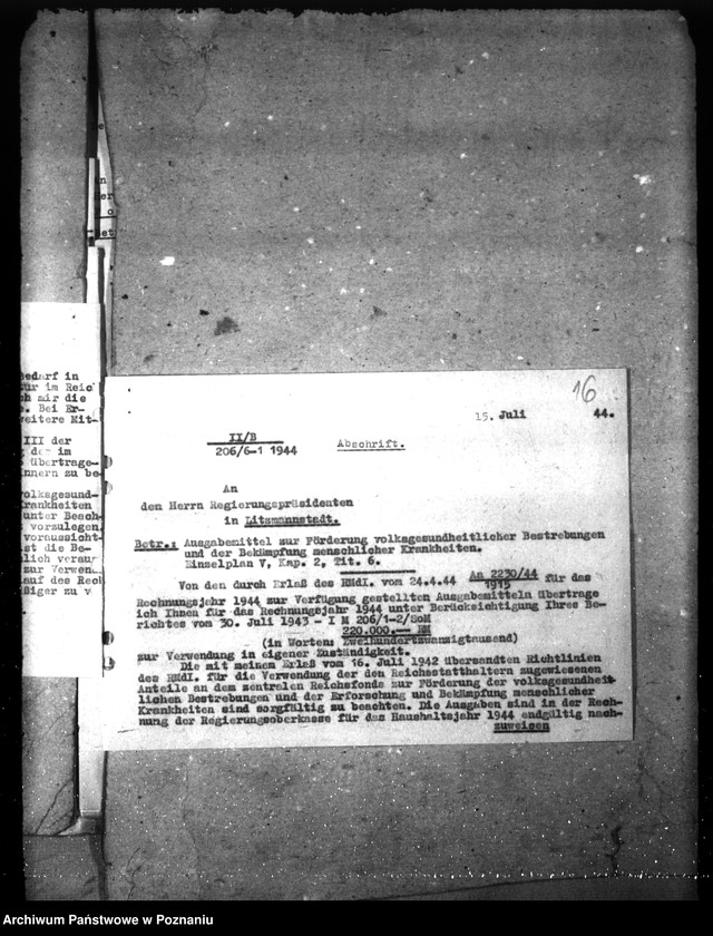 Obraz 20 z jednostki "Haushaltsmittel"