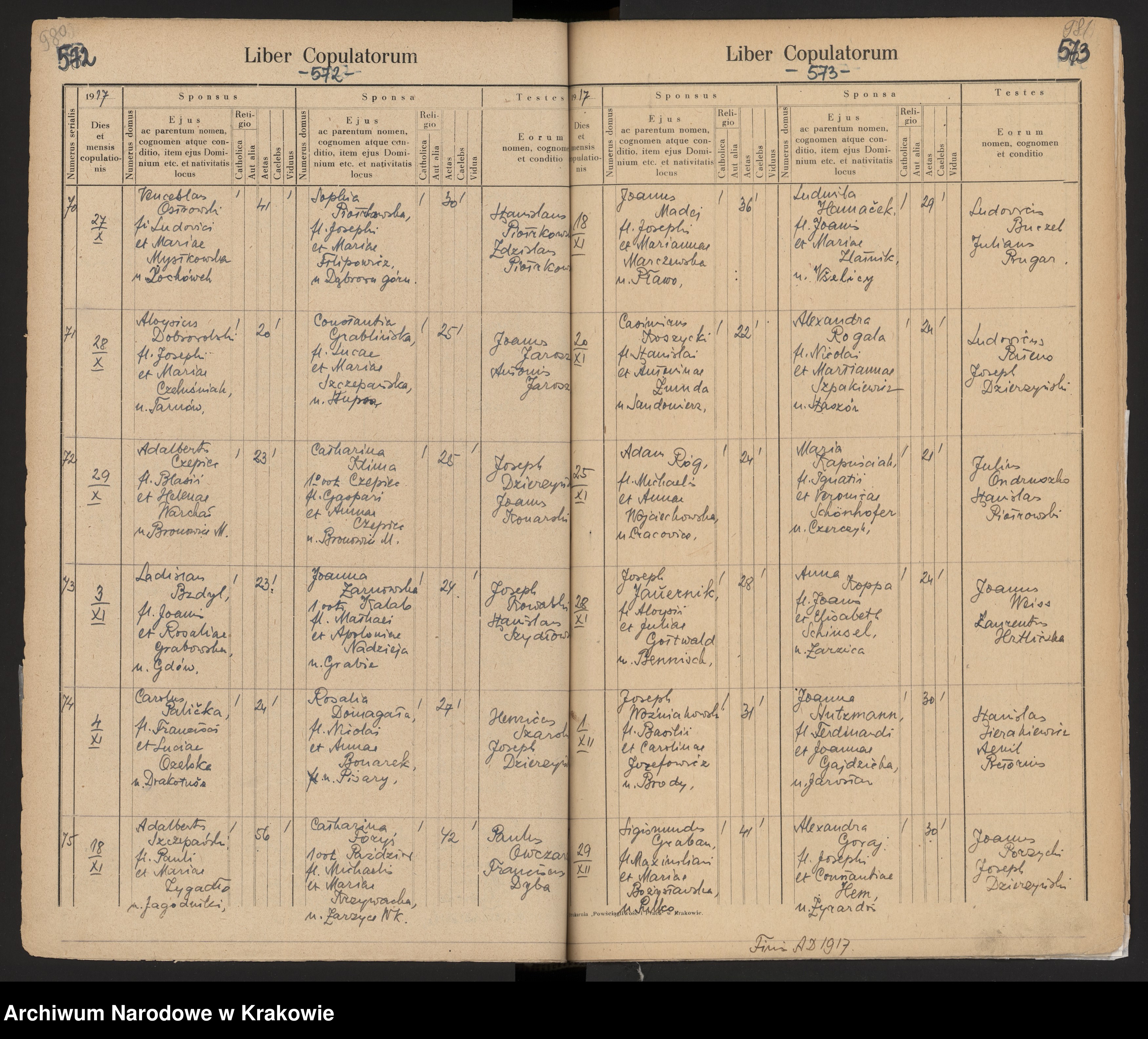 Skan z jednostki: Księga małżeństw