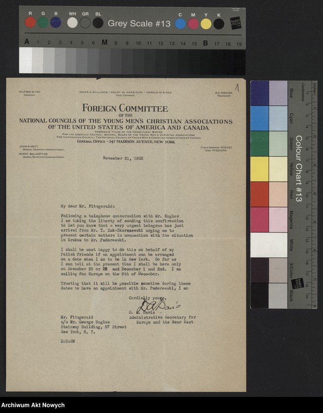 image.from.unit.number "Davis D. A. (działacz Y.M.C.A.) do Fitzgerald