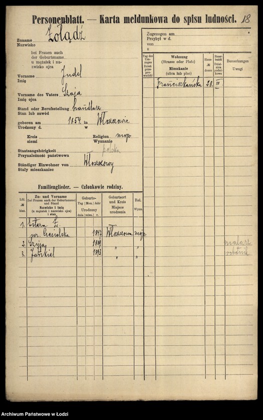 image.from.unit.number "[Spis ludności Łodzi] Zolich - Zontag"