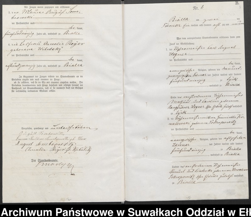 image.from.unit.number "Heiraths-Haupt-Register des Königlich Preussischen Standes-Amtes Bialla Kreis Johannisburg"