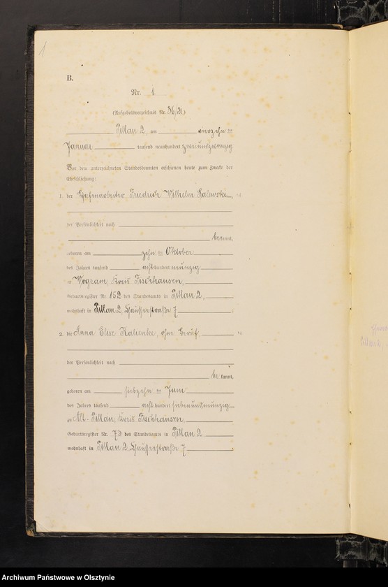 image.from.unit.number "Heiraths-Haupt-Register Nr 1 - 42 i 1 - 29"