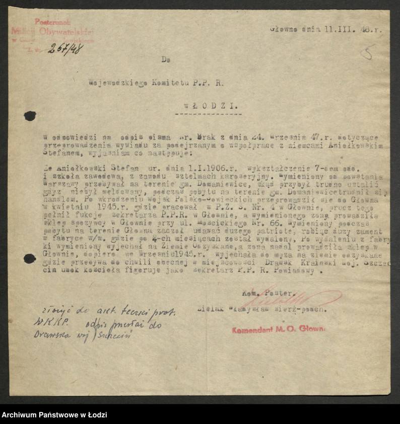 Obraz 6 z jednostki "Akta dotyczące spraw członków partii A, B, C, D, G, I, K"