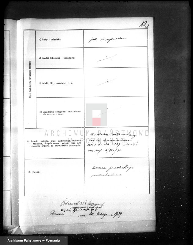 Obraz 15 z jednostki "/Projekt urządzenia odlewni metali przy ul. Dąbrowskiego 81/"