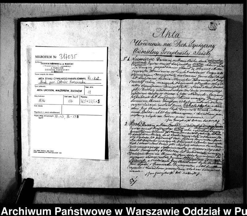 image.from.unit.number "Akta urodzeń, małżeństw i zgonów"