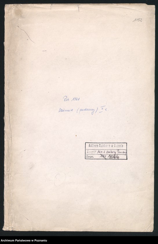Obraz 2 z jednostki "Rok 1921 Dziennik (podawczy) II c"