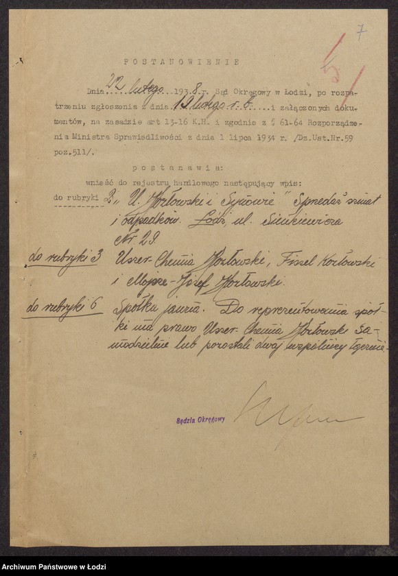 Obraz 9 z jednostki "Uszer Chemia Kozłowski, Fiszel Kozłowski, Mojsze Józef Kozłowski- sprzedaż szmat i odpadków"