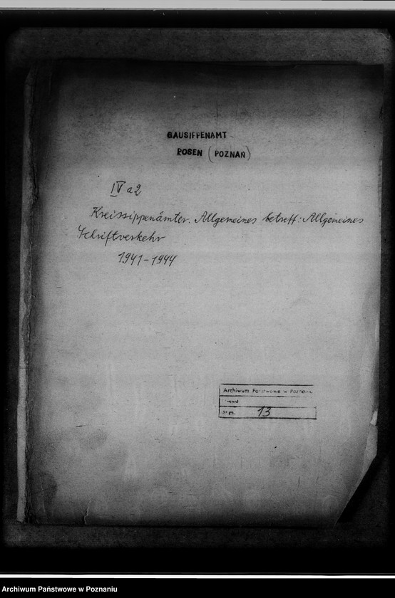 Obraz 4 z jednostki "Kreissippenämter. Allgemeines betreff: Allgemeiner Schriftverkehr"