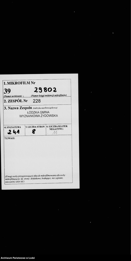 Obraz 2 z jednostki "Akta dotyczące b. rabina w Wieruszowie"