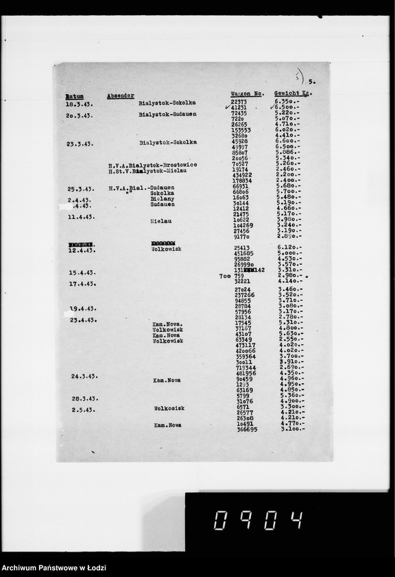 Obraz 9 z jednostki "Strohschuhe. Rechnungen, Frachtberichte, Waggon-Eingang"