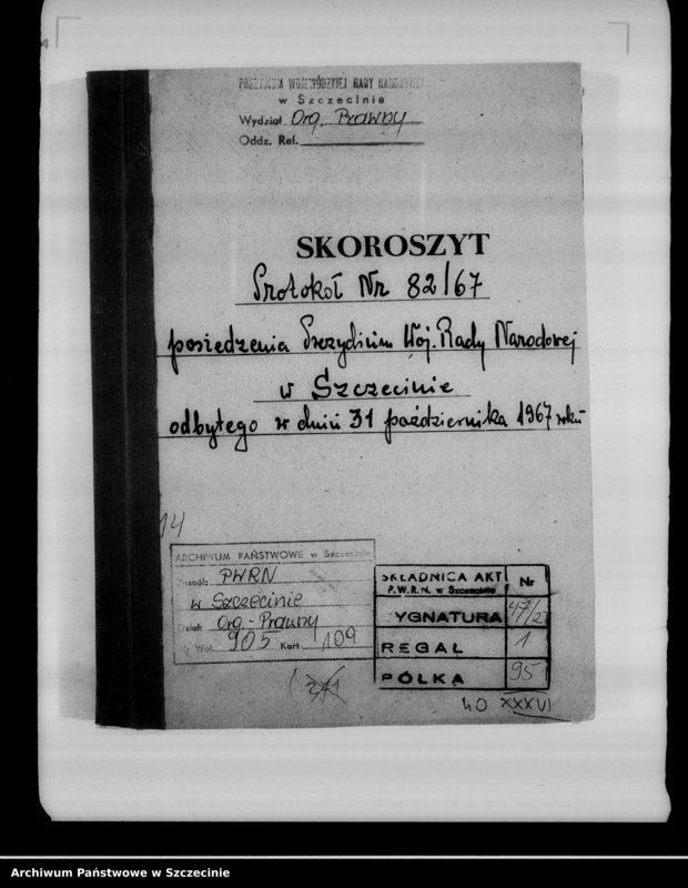 Obraz 4 z jednostki "Protokół posiedzenia Prezydium Wojewódzkiej Rady Narodowej nr 82, miesiąc październik"