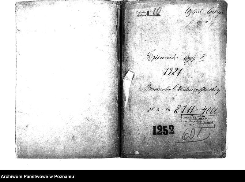 Obraz 3 z jednostki "Wydział Weterynaryjny [6 - c] Dziennik Wydział III 1921 r. Min. b. Dziel. Prusk. Od nr. 2711 - 4066"