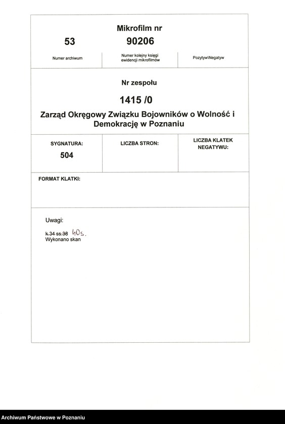 Obraz 5 z jednostki "Ogólne uwagi i spostrzeżenia dotyczące powstania wielkopolskiego."