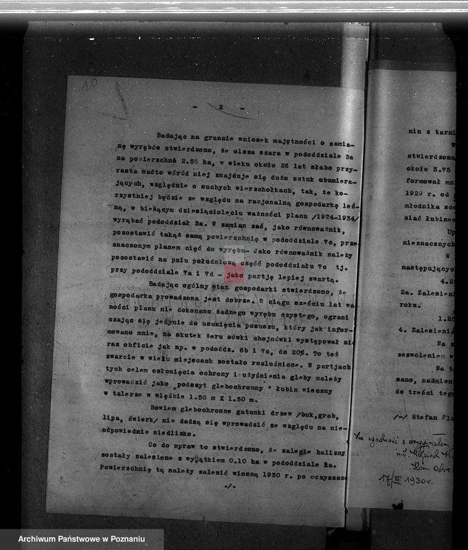 Obraz 14 z jednostki "Majętność leśna Swadzim powiat poznański"