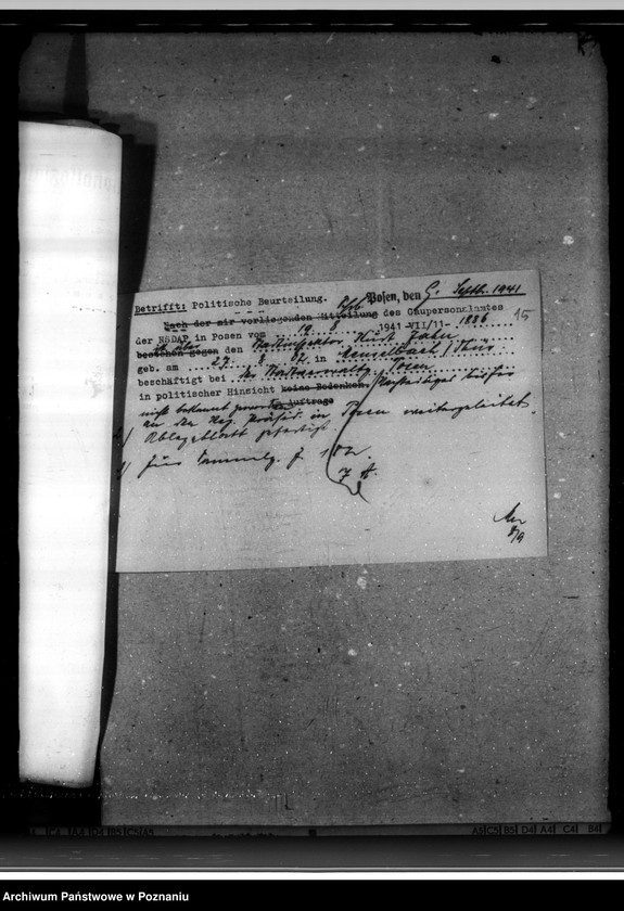 Obraz 20 z jednostki "Politische Beurteilungen der Angestellten"