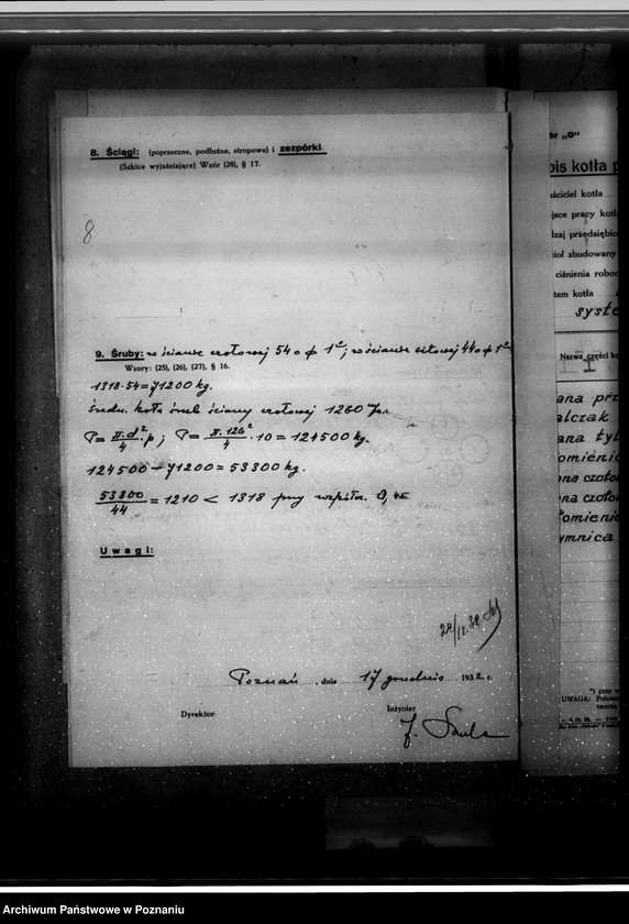 Obraz 12 z jednostki "Tartak w Czarnkowie Ignacego Klessy nr kotła fabr. 6819 nr kotła woj. 874"