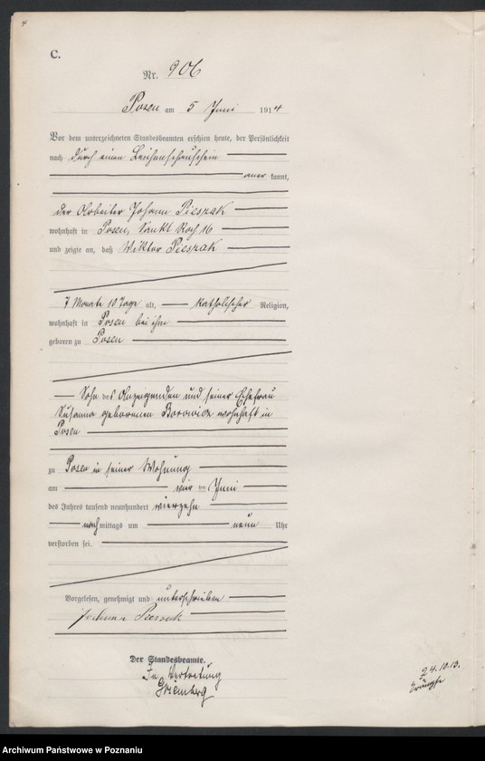 Obraz 5 z jednostki "Księga miejscowa zgonów tom III [Rejestr główny zgonów]"