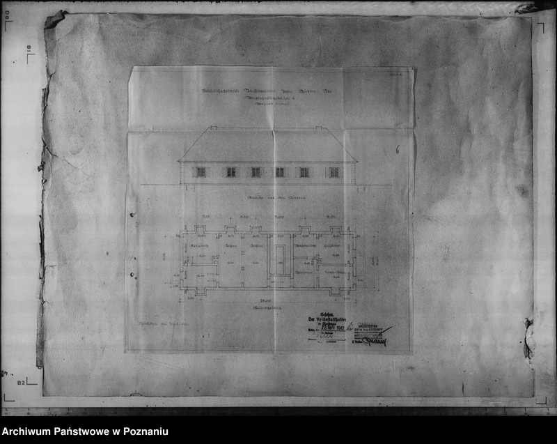 Obraz 8 z jednostki "Dienstwohngebäude - Reichsstatthalter Posen. Wirtschaftsgebäude - Bauentwurf (nad jeziorem Góreckim)"