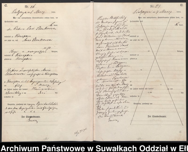 image.from.unit.number "Sterbe-Haupt-Register des Königlichen Preussischen Standes-Amtes Belzonzen Kreis Johannisburg"