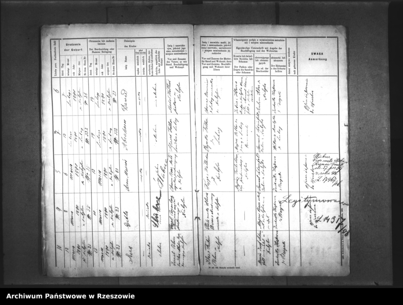 image.from.unit.number "Duplikat księgi urodzin izraelickiego okręgu metrykalnego w Niebylcu"