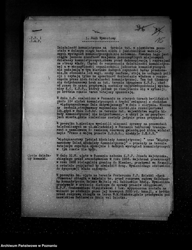 Obraz 19 z jednostki "Sprawozdania okresowe ze stanu bezpieczeństwa za miesiące lipiec-grudzień 1932 r. /nr 7-12/"