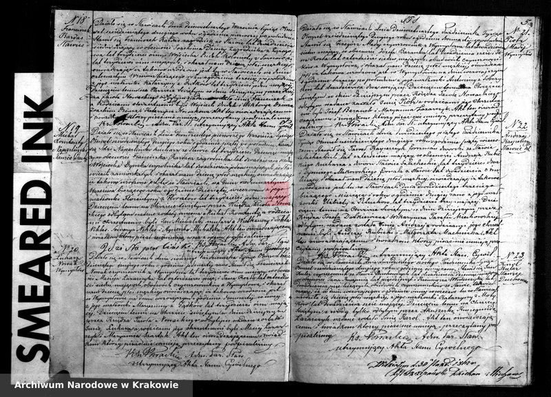 Obraz z zespołu "Akta stanu cywilnego Parafii Rzymskokatolickiej w Sławicach"