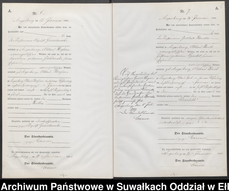 image.from.unit.number "Geburts-Neben-Register des Preussischen Standes-Amtes Angerburg Kreis Angerburg"