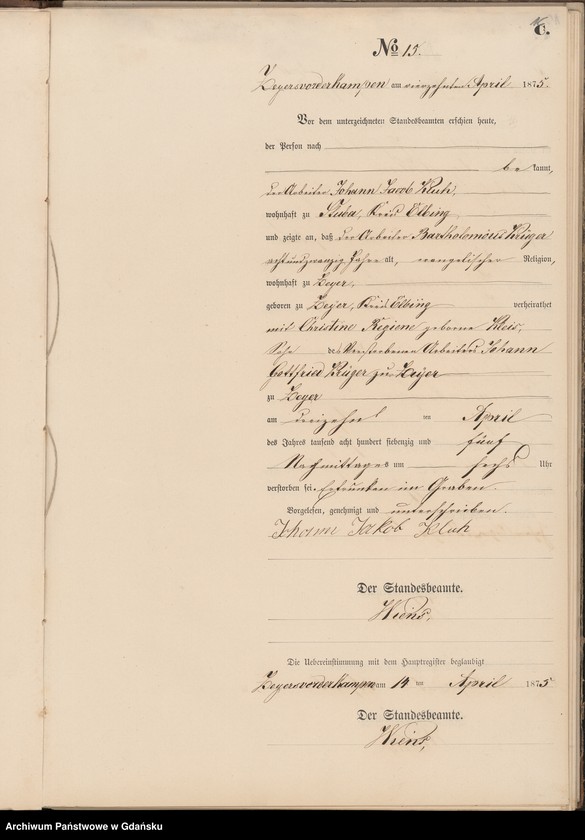 Obraz 18 z jednostki "Księga zgonów"