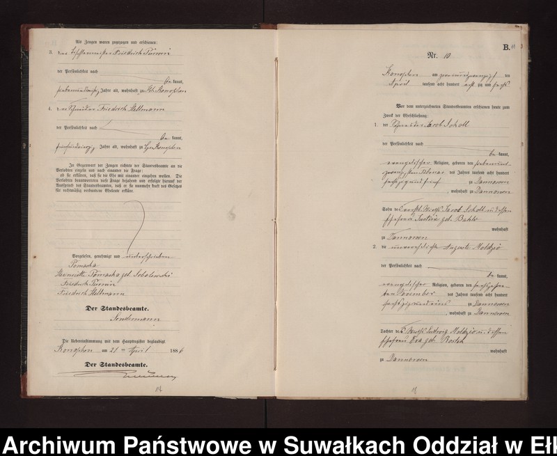 image.from.unit.number "Heiraths-Neben-Register des Preussischen Standes-Amtes Gr. Konopken Kreis Loetzen"