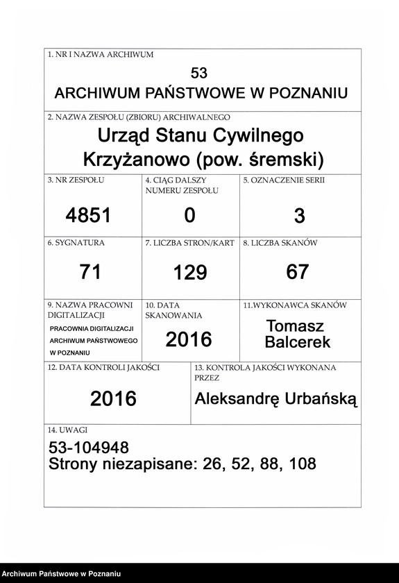Obraz 1 z jednostki "Heirats-Haupt-Register"