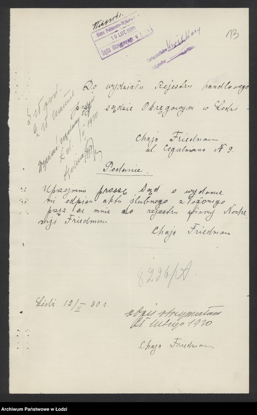 image.from.unit.number "Nochemie Friedman- sprzedaż przyborów fotograficznych"