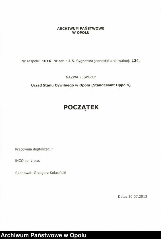 Obraz 1 z jednostki "Urząd Stanu Cywilnego w Opolu 1886 Rejestr zgonów Księga Miejscowa Nr 1 do 300"