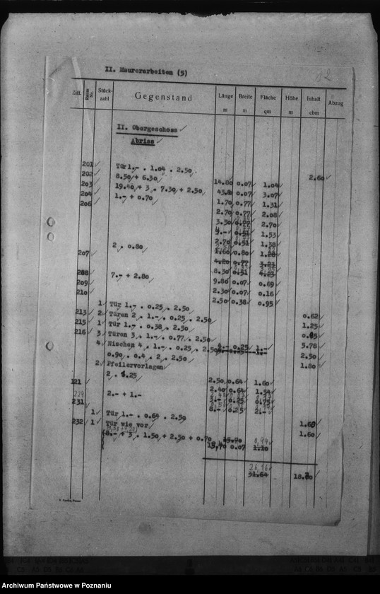 Obraz 16 z jednostki "Schlossumbau in Posen. Kostenanschläge"