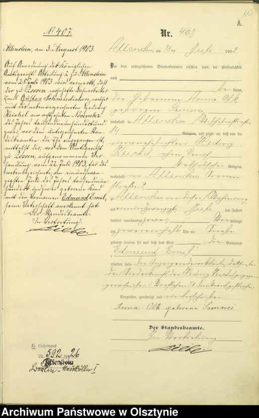 image.from.unit.number "Geburts-Haupt-Register Tom II,Nr 400 - 746"