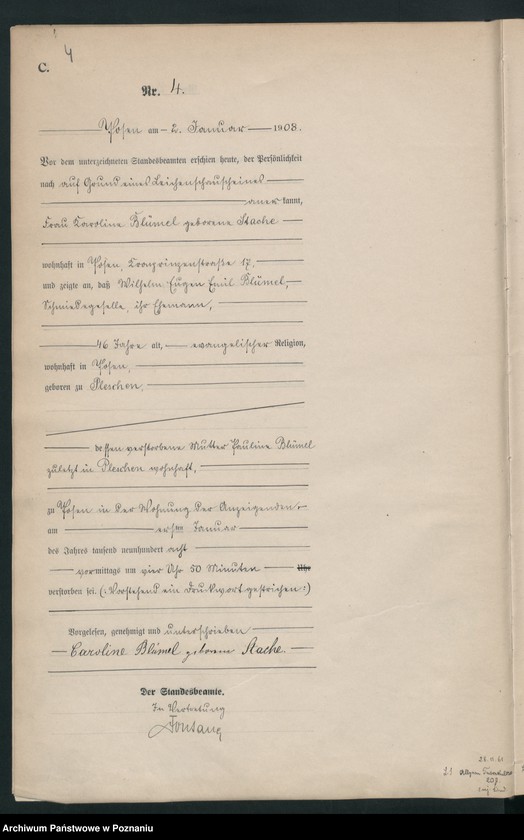 Obraz 6 z jednostki "Księga miejscowa zgonów tom I [Rejestr główny zgonów]"