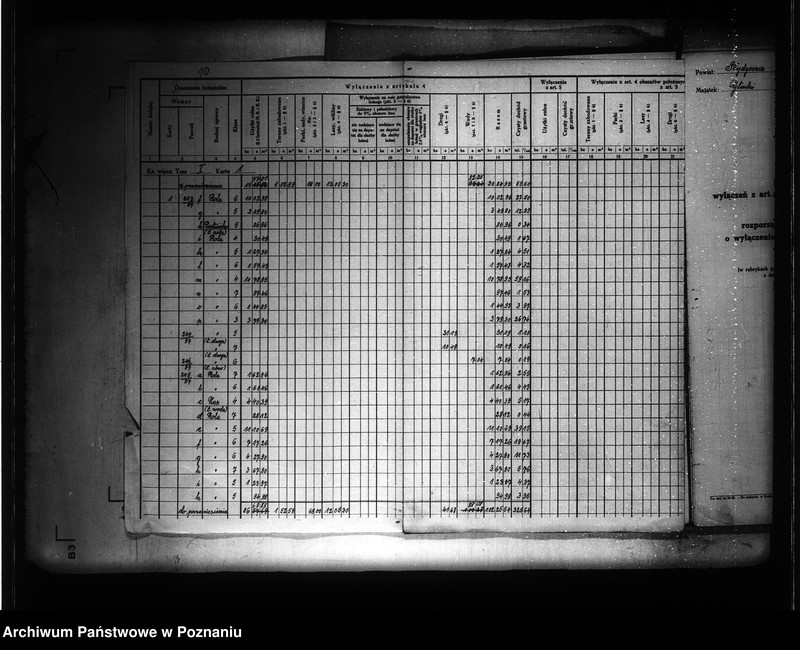 Obraz 15 z jednostki "Rejestr wyłączeń z artykułu 4 ustawy o wykonaniu reformy rolnej folwarku Glinki powiatu bydgoskiego"