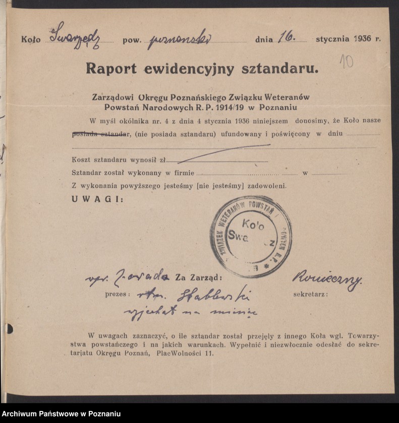 Obraz 16 z jednostki "Swarzędz, powiat Poznań - akta koła."