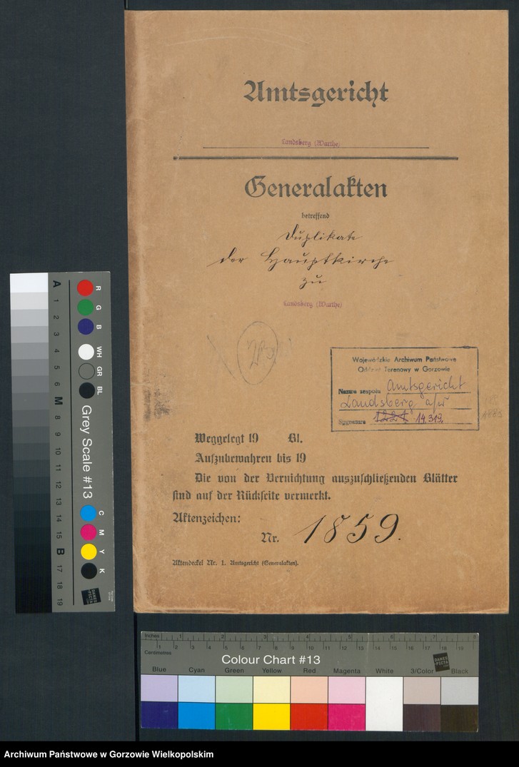 image.from.unit.number "Duplikate der Hauptkirche zu Landsberg an der Warthe (zawiera też księgę zgonów Konkordien Kirche z 1859 r.)"