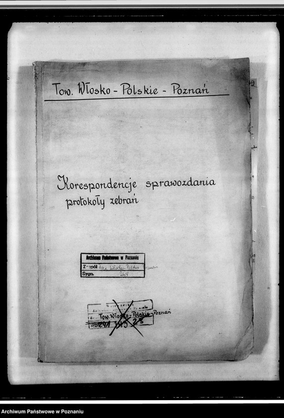 Obraz 4 z jednostki "Stowarzyszenie "Polonia-Italia" w Poznaniu: a/ Sprawozdanie z działalności /1926-1927/, b/ Protokoły walnych zebrań /1927, 1933/, c/ Statut /1934 rok/, d/ Korespondencja"