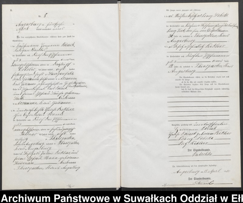 image.from.unit.number "Heiraths-Neben-Register des Preussischen Standes-Amtes Angerburg Kreis Angerburg"