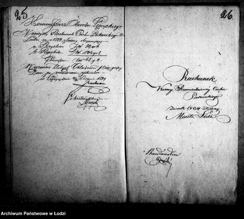 Obraz 20 z jednostki "Akta tyczące się rachunków i wszelkich korespondencji cechu piekarskiego"