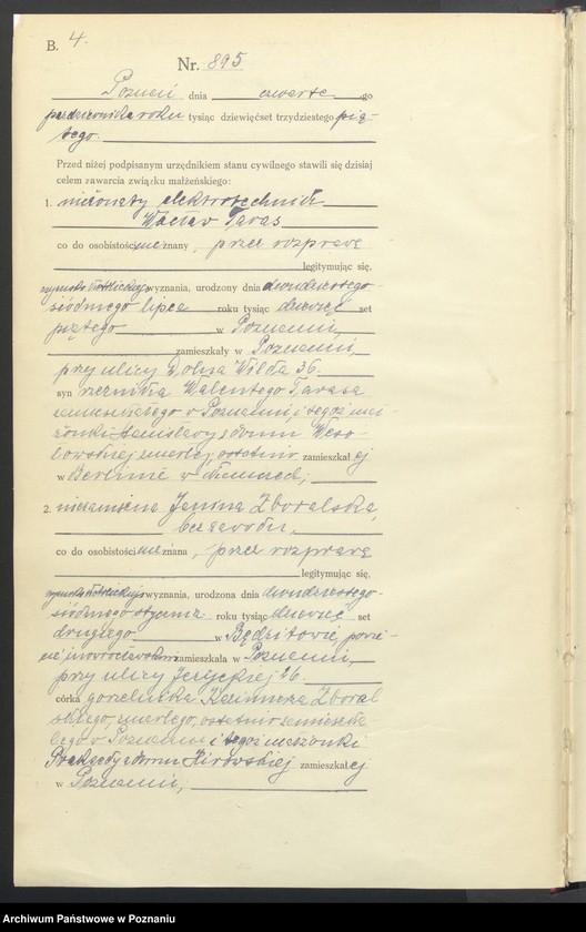 Obraz 6 z jednostki "Księga miejscowa małżeństw tom IV [Rejestr główny małżeństw]"